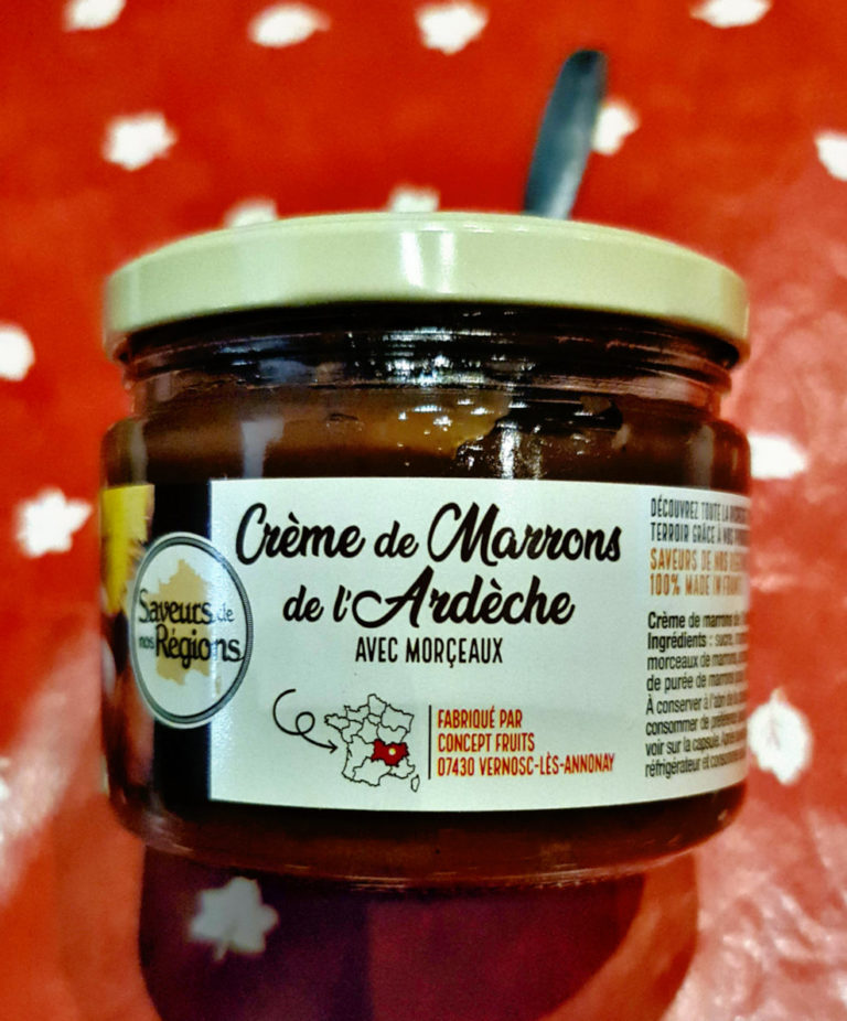 Crème de marrons de l’Ardèche avec Morceaux (Lidl) – Bocal 325g